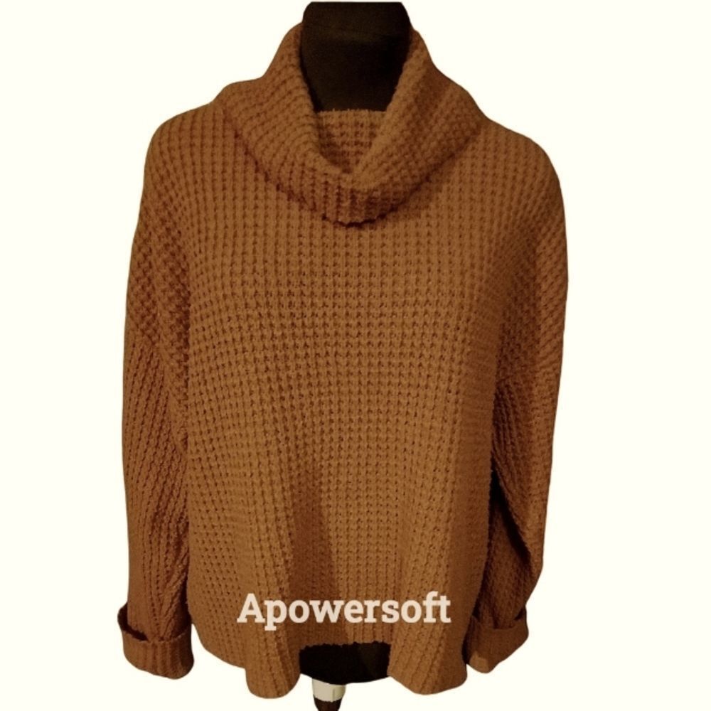 Textured Cowl Neck Sweater